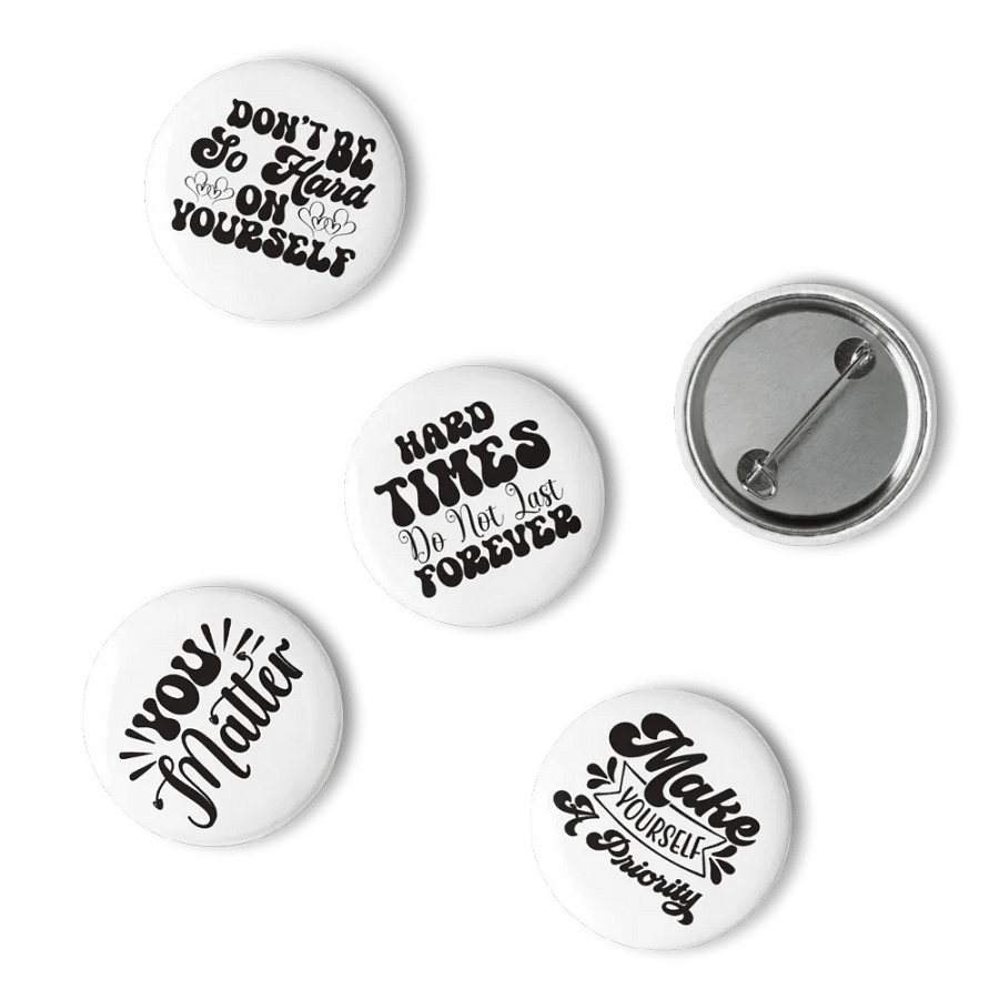 Encouragement Mental Motivation Button Pins Set product image (15)