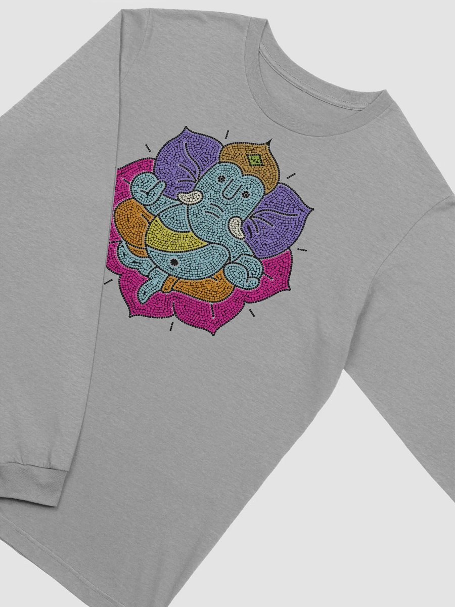 Ganesha Mosaic Lotus - Vibrant Spiritual Art - Long Sleeve Tee product image (29)