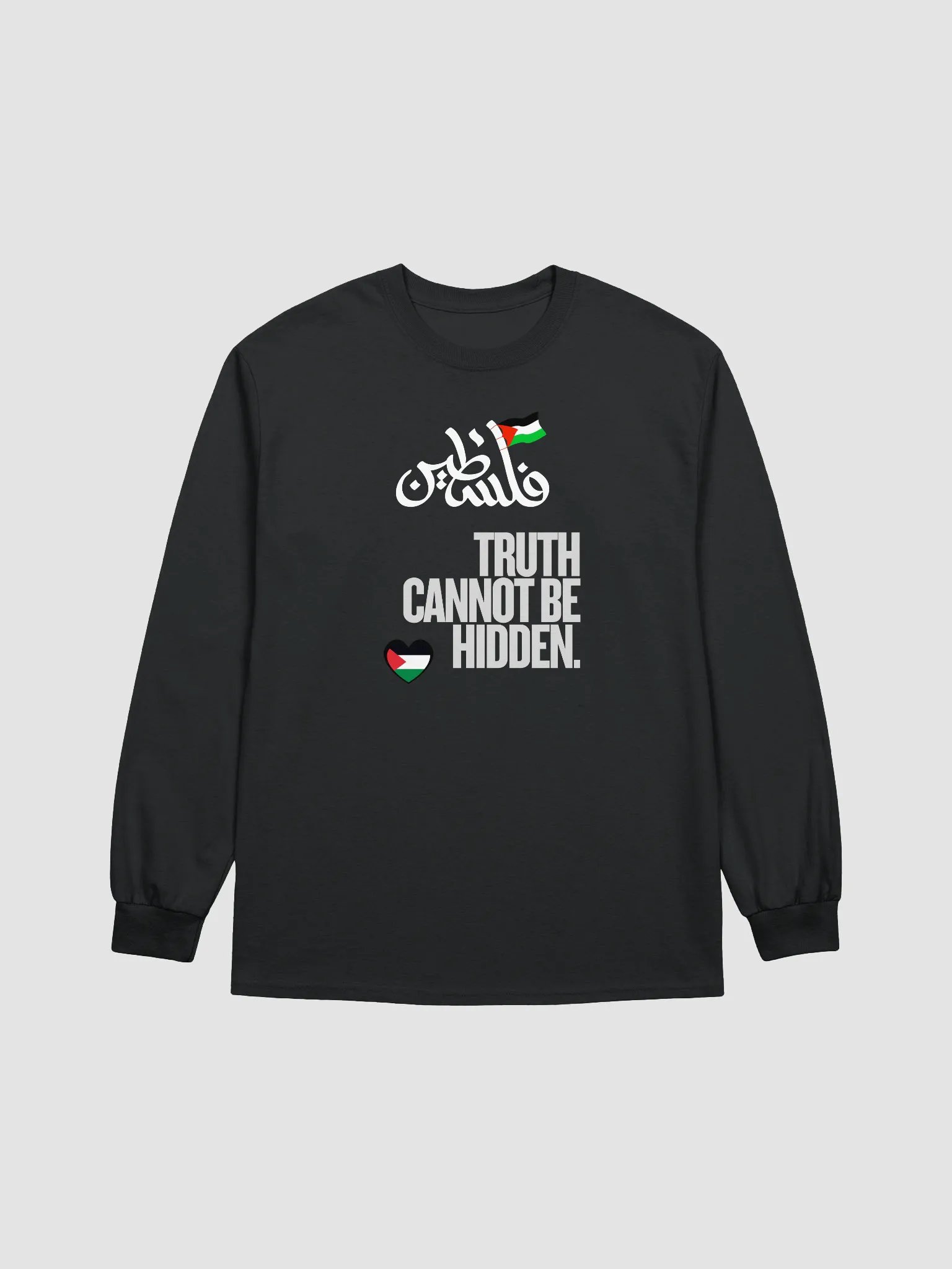 Palestinian Truth Long Sleeve Tee | Truth cannot be hidden. product image (2)