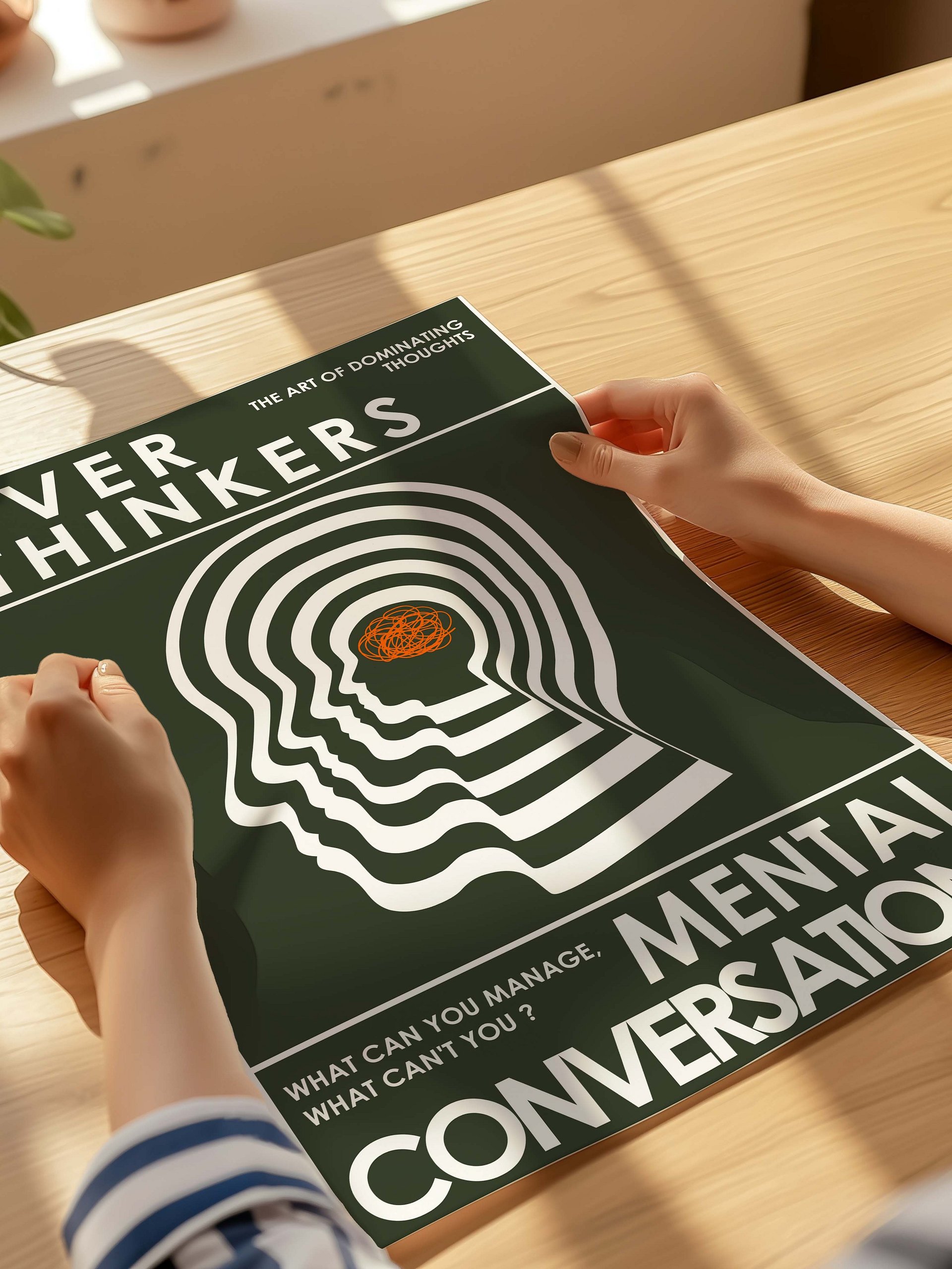 OverThinkers Wall art Poster Green White product image (8)