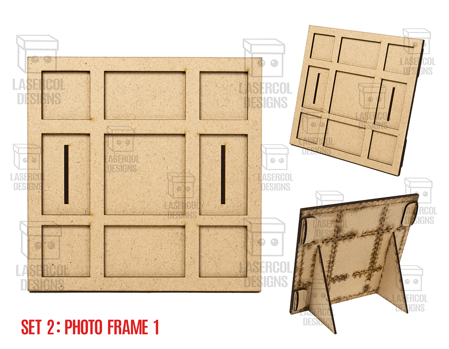 Photo Frames Set 2 (5 Styles) - Laser Cut Files product image (2)