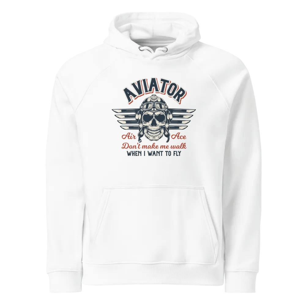 Vintage Aviator Skull Eco Hoodie product image (5)
