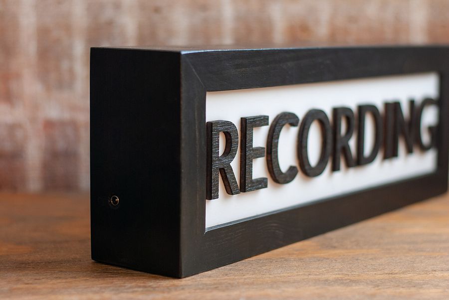 Recording Light LED Lightbox Sign for Music Studio & Podcast Room product image (8)