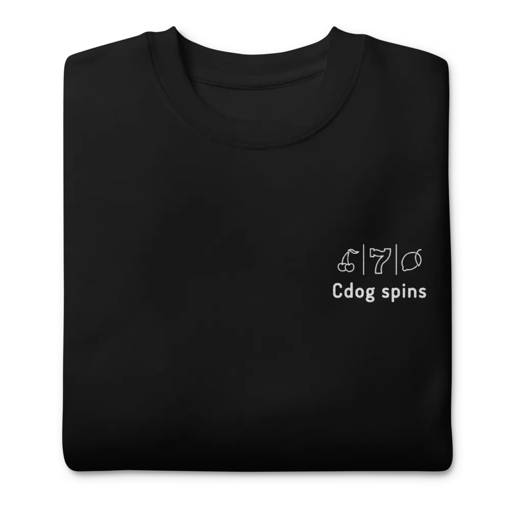 Cdog Spins Sweatshirt Embroided Black Full Logo product image (10)