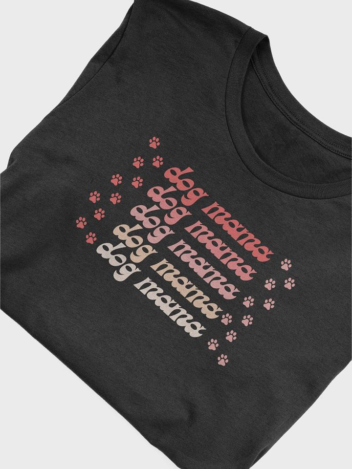 Dog Mama Groovy Pretty Script and Dog Paws T-Shirt product image (2)