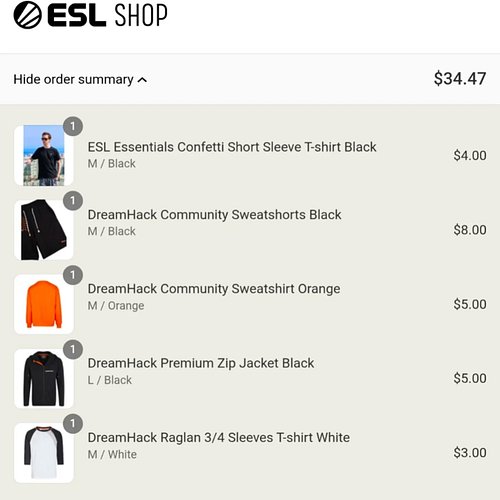 @dreamhack may or may not have been having a merch sale. Copped some good stuff ;D. Even some @eslgaming merch