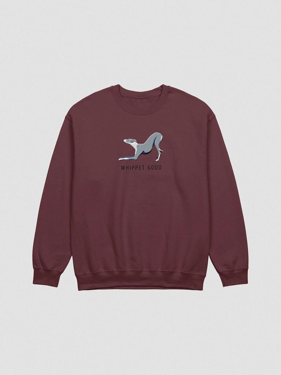 Whippet Good Sweatshirt (Embroidered) of a Whippet(Blue & White) product image (4)