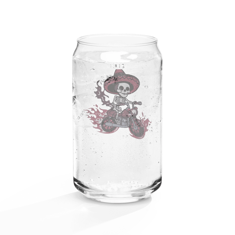 Bone to be Wild 16oz Can-Shaped Drinking Glass product image (11)