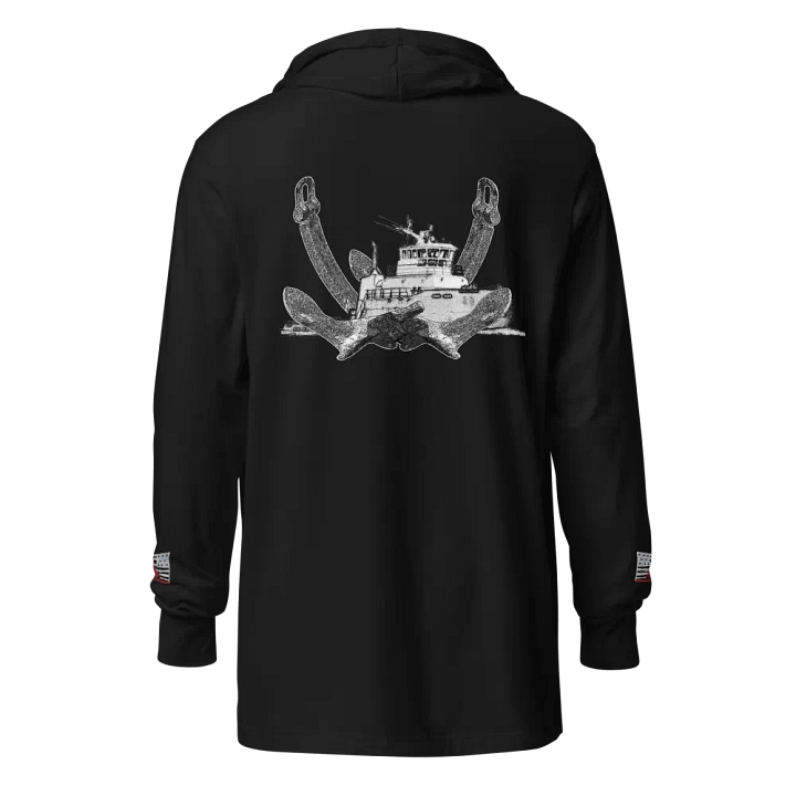 FOSS Tugboat Sketch Hooded Tee product image (1)