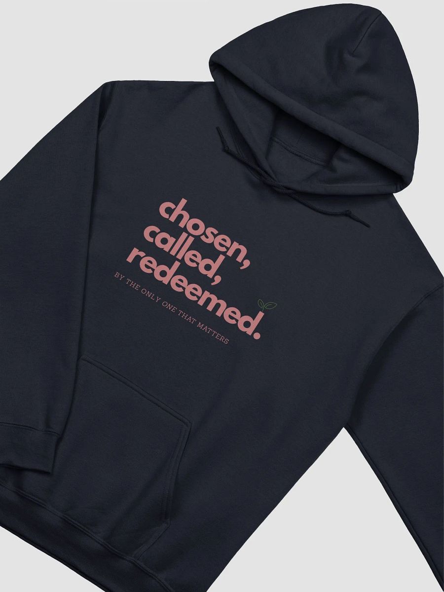 Chosen, Called, Redeemed Unisex Hoodie (Pink Text) product image (1)