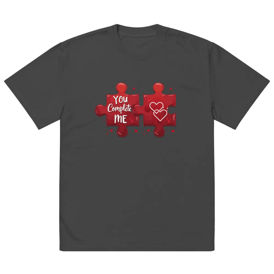 You Complete Me - Romantic Couples Puzzle Piece T-Shirt Design for Valentine's Day & Anniversary product image (4)