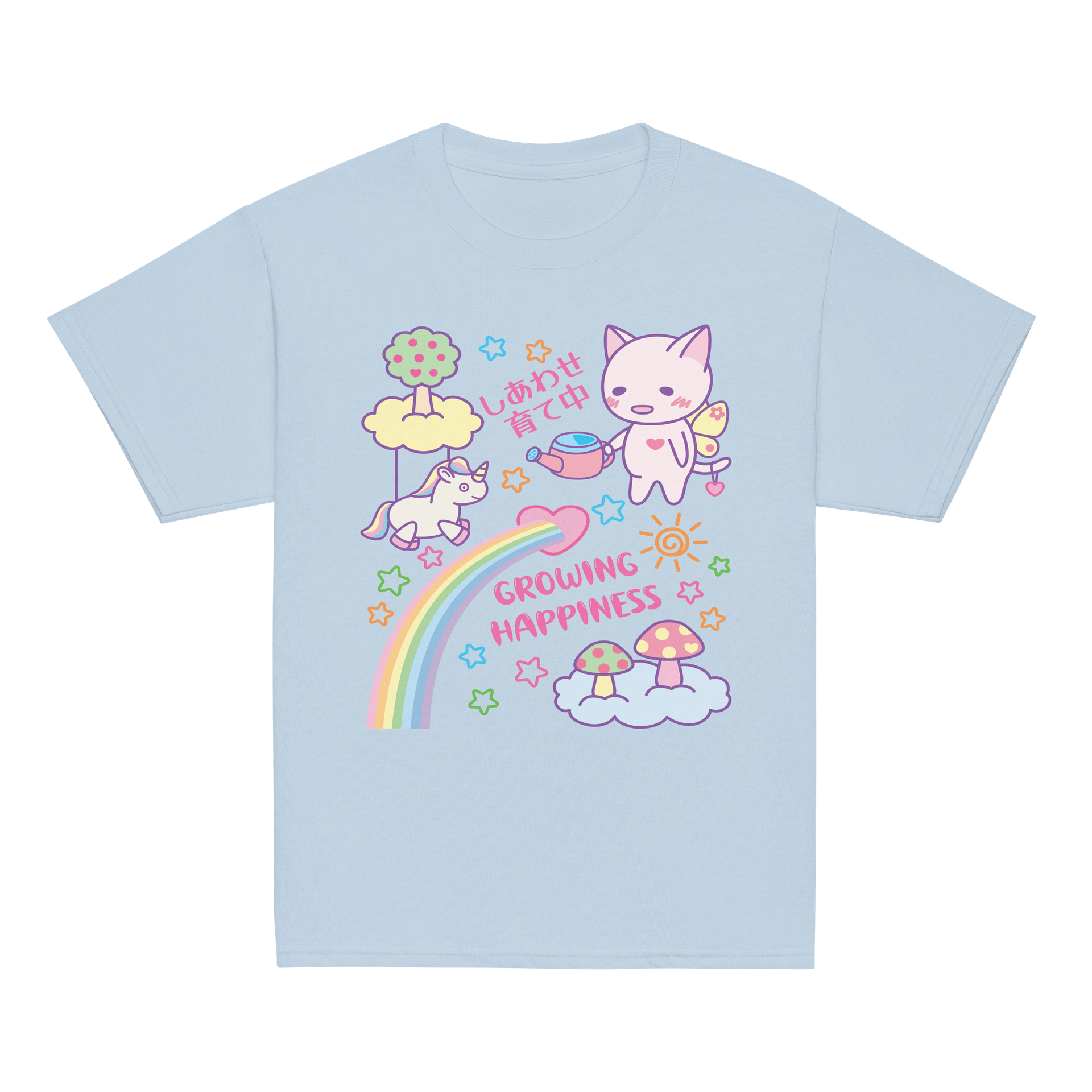 Happy Butterfly Kitty - Unisex Youth Heavyweight T-shirt product image (2)
