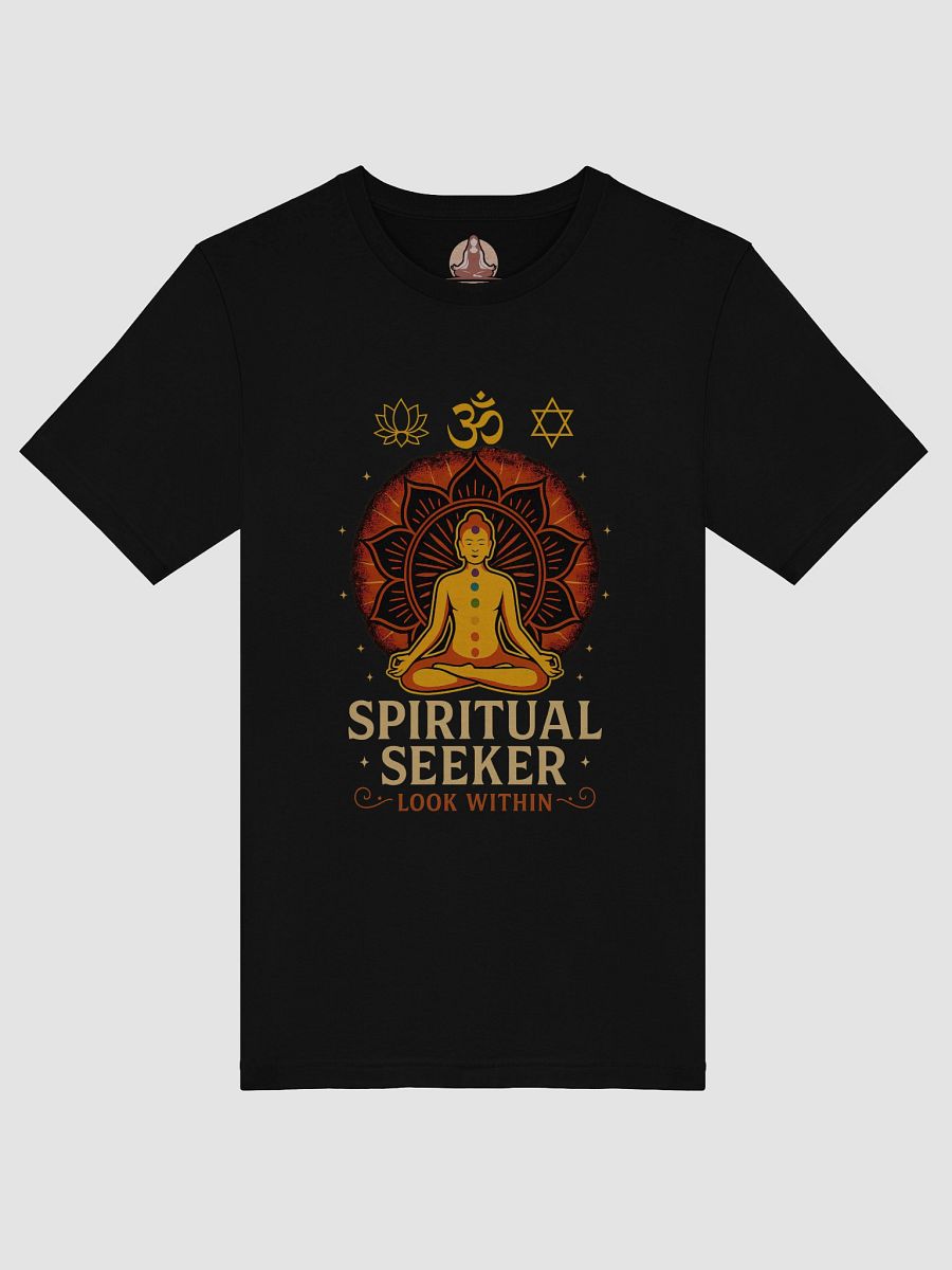 Spiritual Seeker Chakra T-Shirt – “Look Within” Meditation Graphic Tee for Mindfulness & Yoga Lovers product image (4)