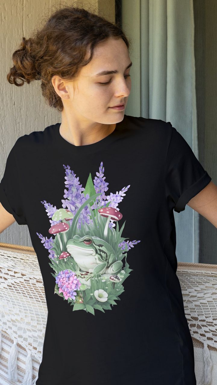 Cottagecore Frog Mushrooms T-Shirt product image (1)