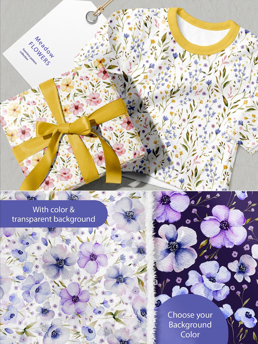Meadow Flowers - Seamless Patterns product image (2)