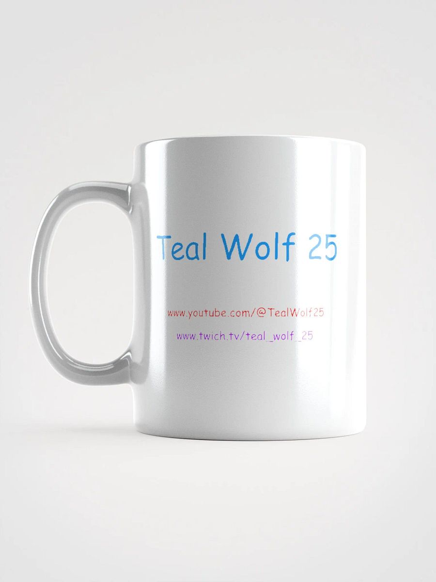 Teal Wolf White Glossy Mug product image (6)