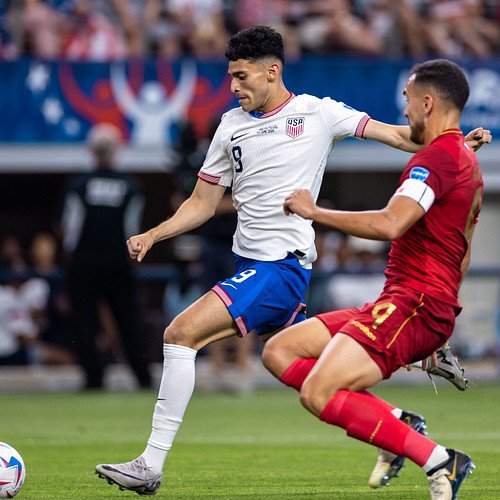 Ricardo “El Tren” Pepi shoots for goal against Bolivia in Copa American 2024 play at AT&T Stadium, June 23, 2024. 
Pic by @vi...