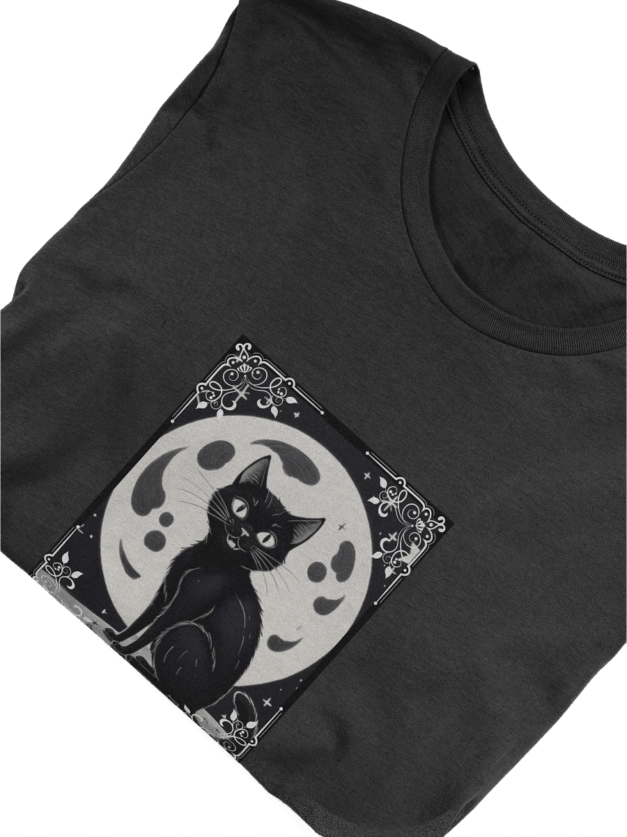 Moonlit Feline Serenade T-Shirt Goth Black Cat product image (5)