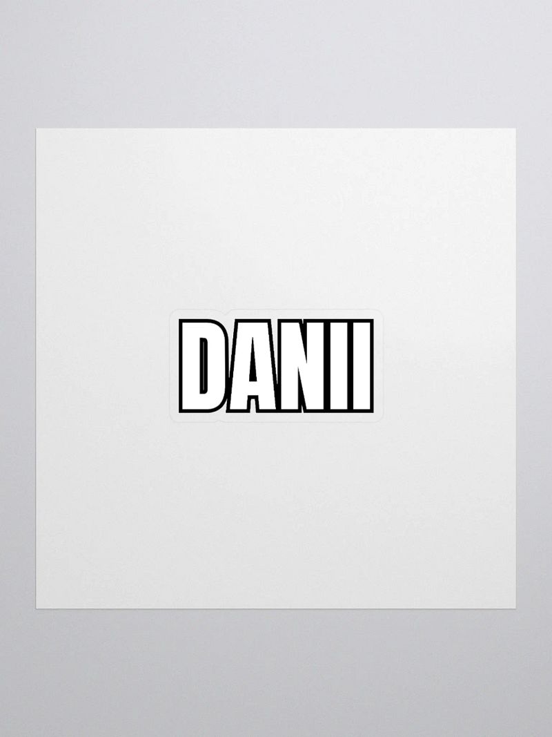 DANII WHITE BLACK STICKER