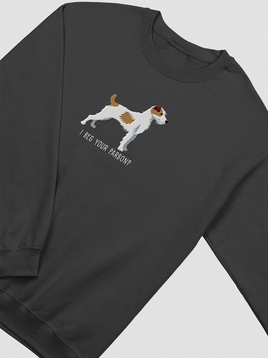 I Beg Your Parson? Sweatshirt (Embroidered) of a Parson Russell Terrier(Brown) product image (3)