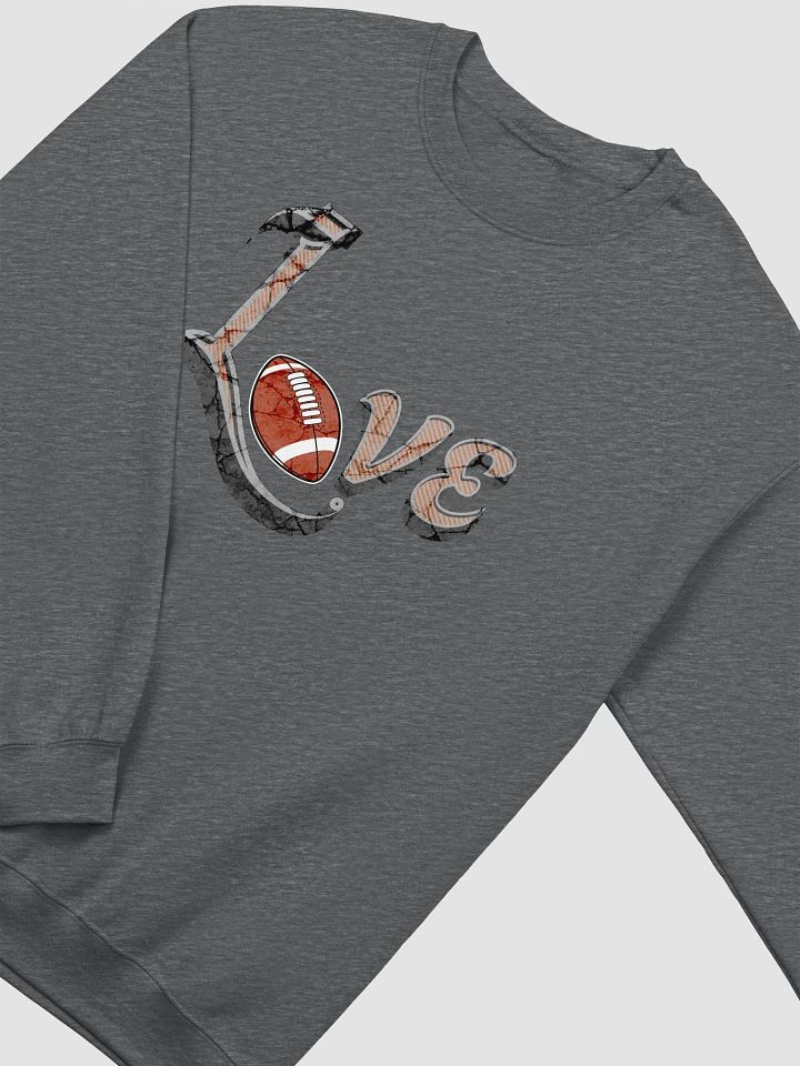 Love Football Distressed Crewneck Sweatshirt product image (4)