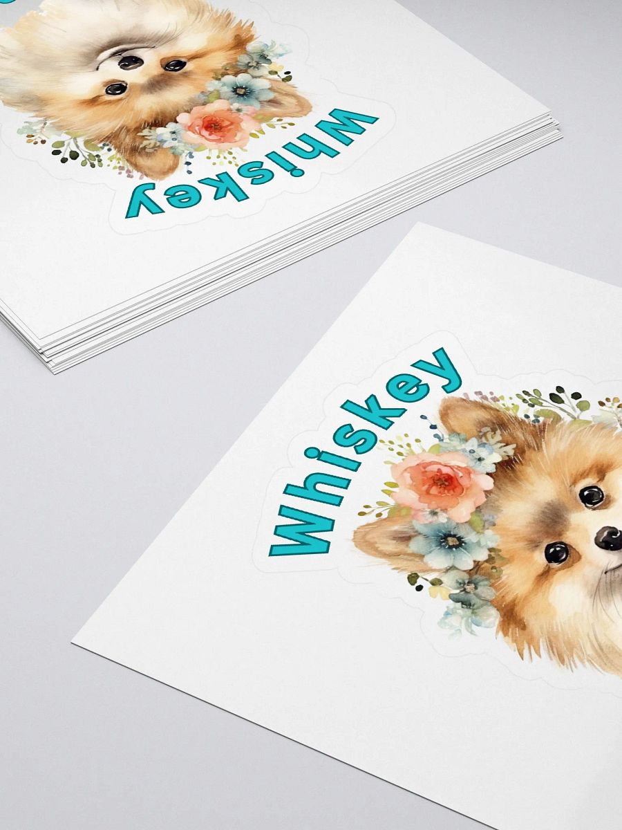 Floral Dog Kiss Cut Stickers product image (4)