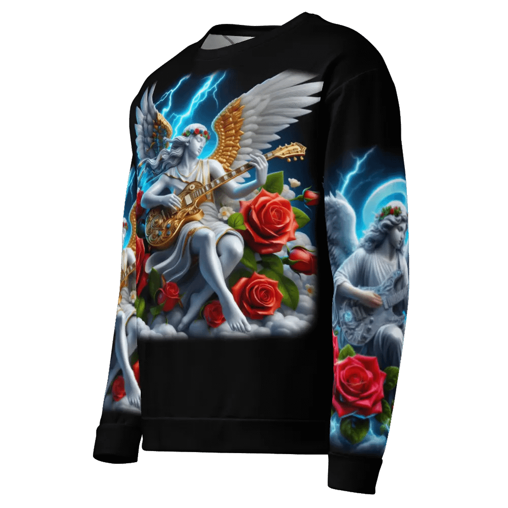 Angels making Music with a Guitar - All-Over Unisex Sweatshirt #19 product image (4)