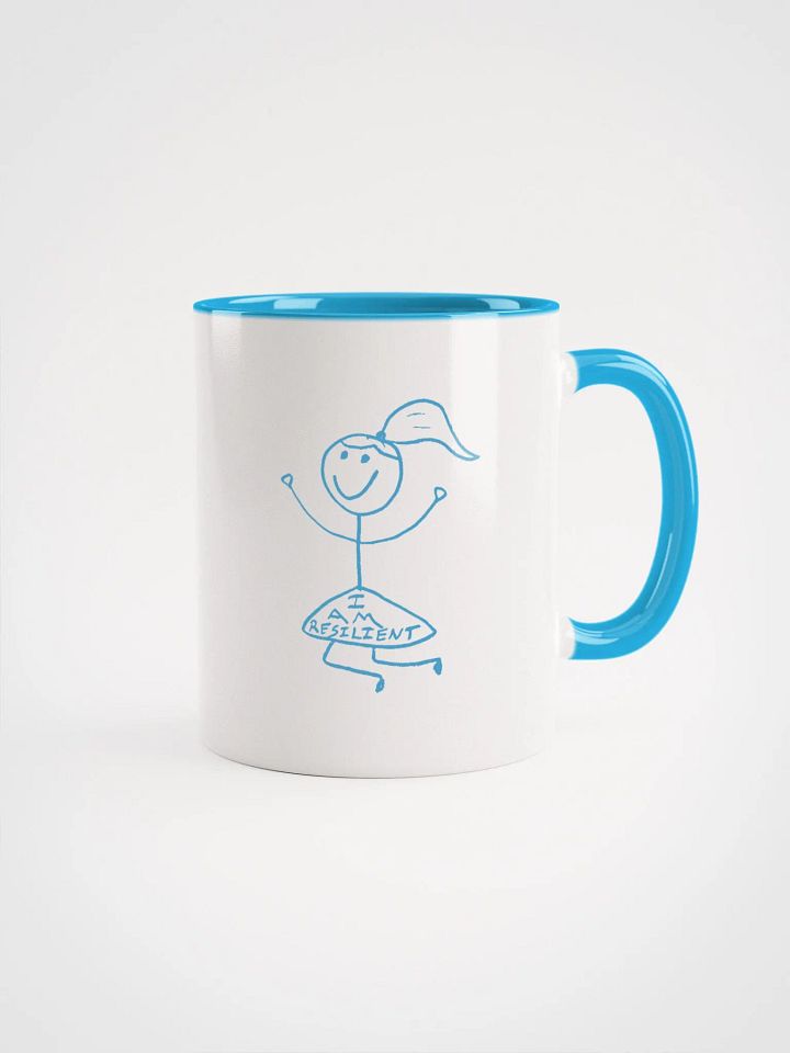 I Am Resilient Blue & White Ceramic Mug product image (1)