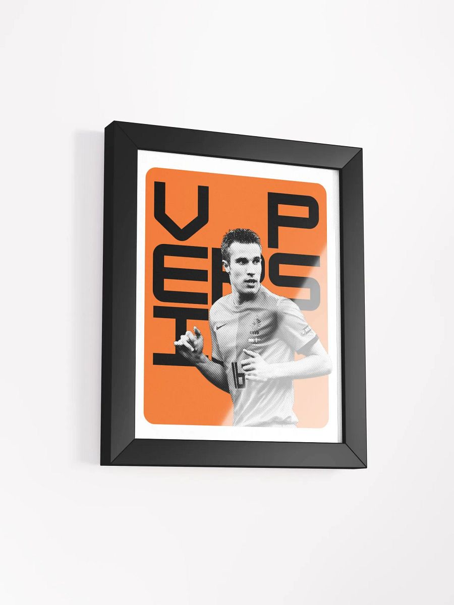 Robin van Persie BW Netherlands Name Art Framed Print product image (3)