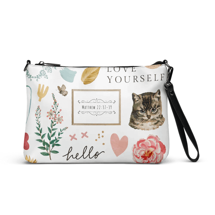 Matthew 22:37-39 | Chic Boho Collage Crossbody Bag product image (1)