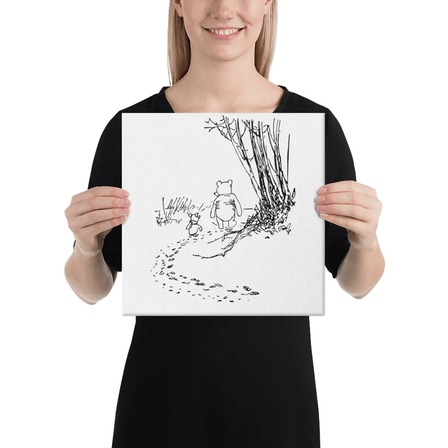 Pooh Bear and Piglet Walking the Path Canvas Artwork product image (3)