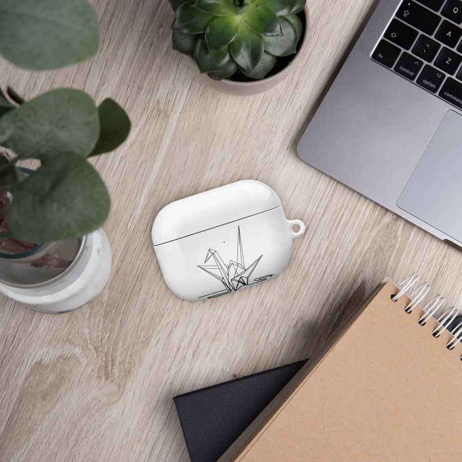 Origami Crane Line art All-Over Print AirPods® Case product image (48)