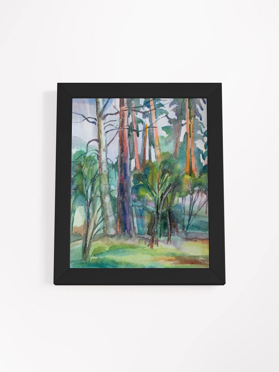 Serene Forest Watercolor Framed Poster - Pine Forest product image (1)