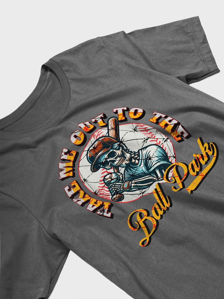 Take Me Out To The Ball Park Baseball Skeleton Iconic Comfort Tee product image (2)