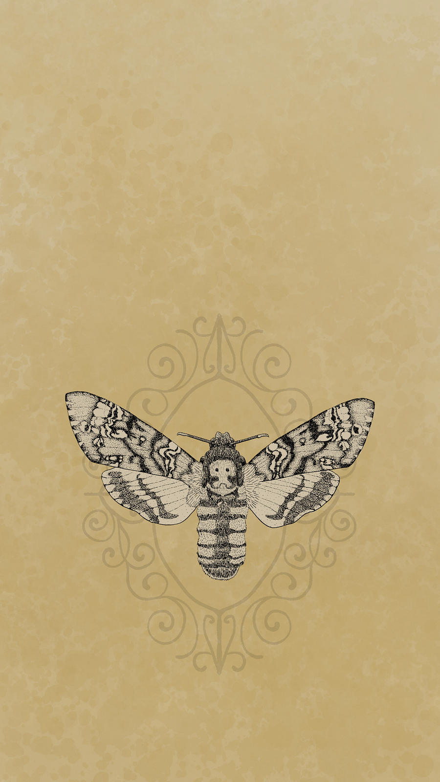Death's Head Hawkmoth Iphone Wallpaper product image (1)