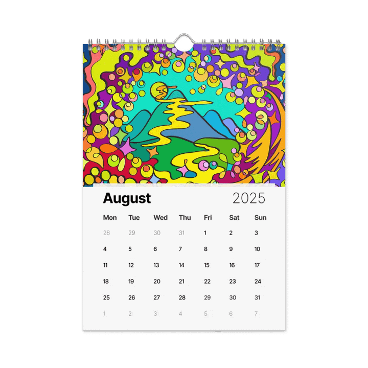 Energize Your Year: 2025 Customizable Wall Calendar – Wave at Sunset product image (2)