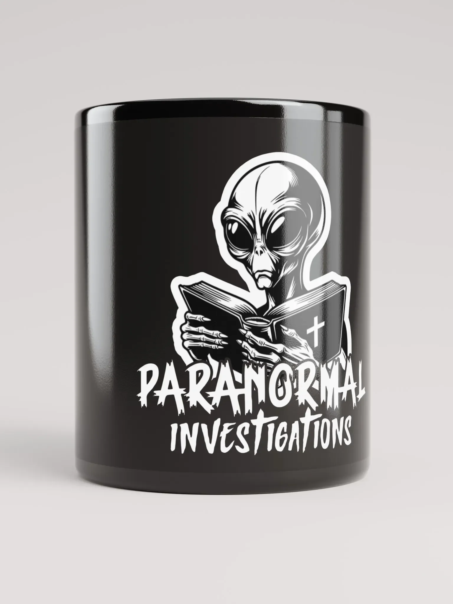 Otherworldly Reader Black Ceramic Mug product image (1)