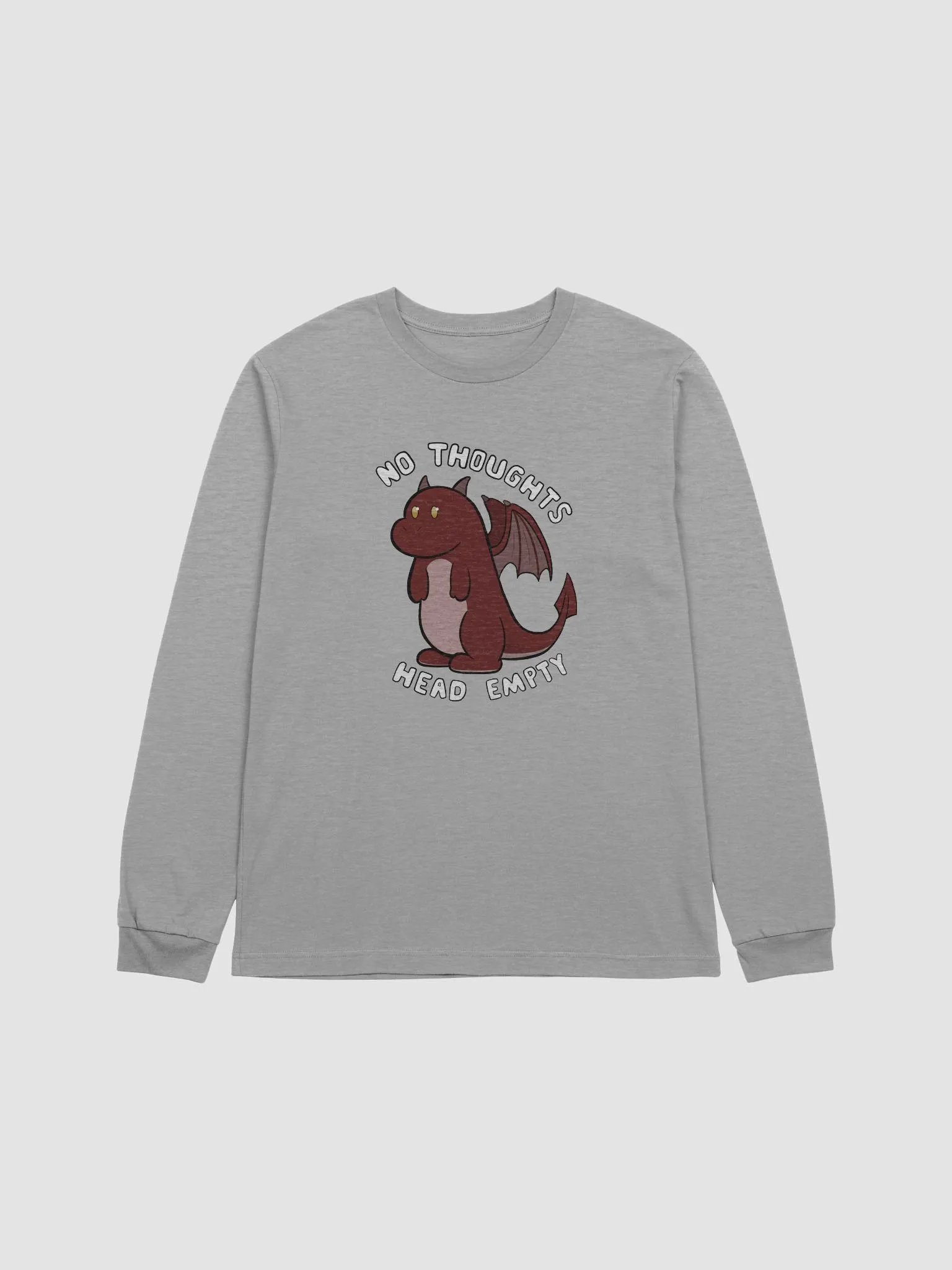 Arthur The ADHD Dragon - No Thoughts Head Empty - Long Sleeve T-Shirt product image (2)