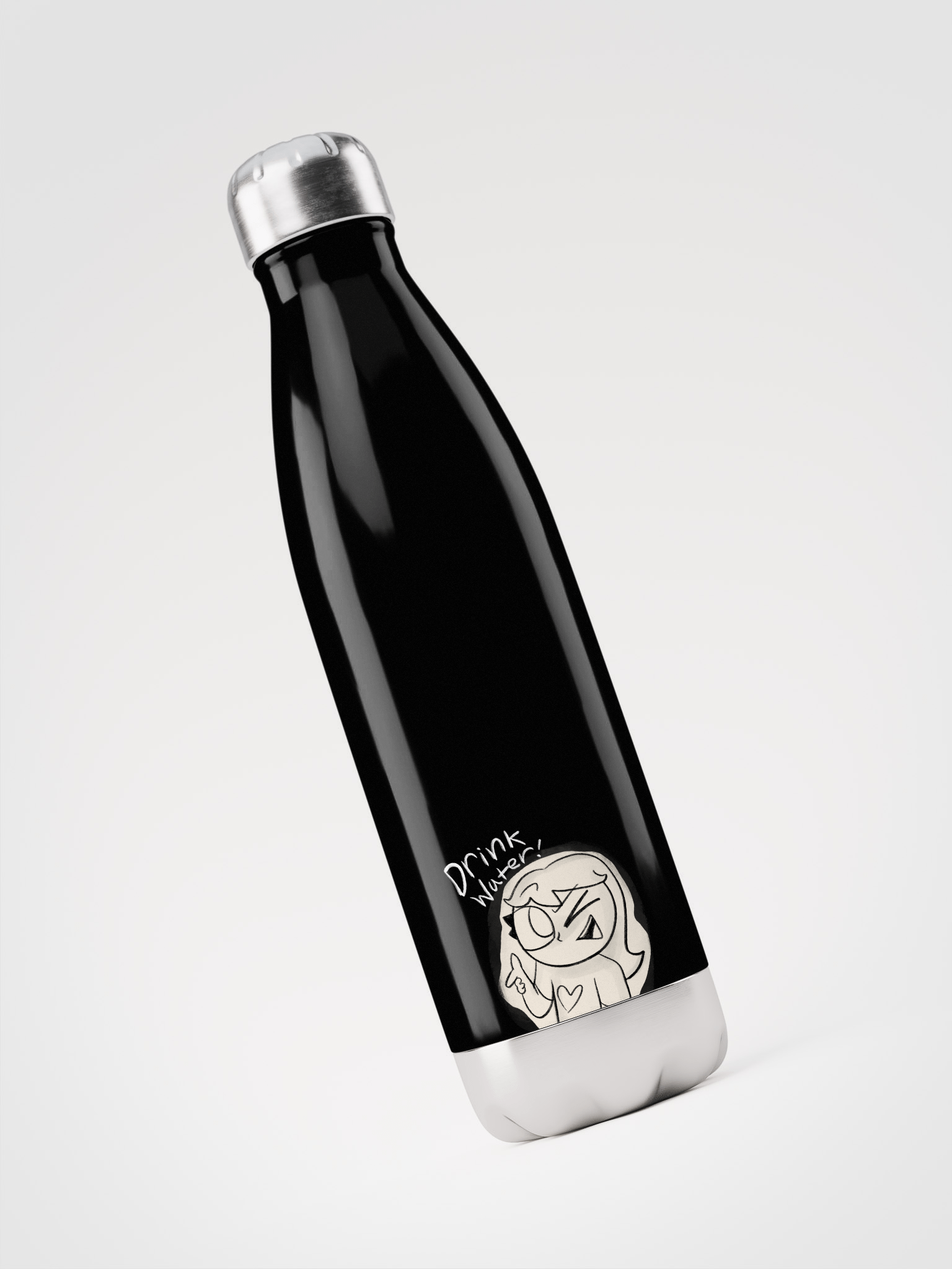 Indy "Drink Water" Water Bottle (Black Version) product image (3)