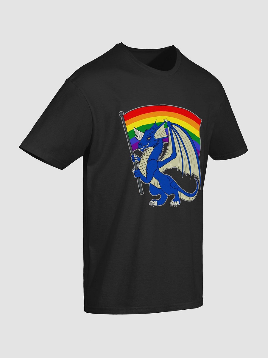 Pride Dragon T-Shirt | LGBTQ+ Fantasy Shirt | Rainbow Flag Dragon Tee product image (8)