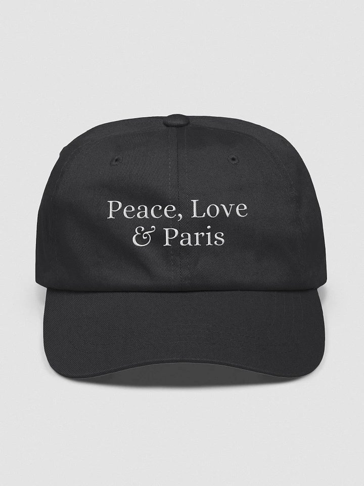 Peace, Love and Paris Classic Comfort Hat | White Embroidery product image (1)