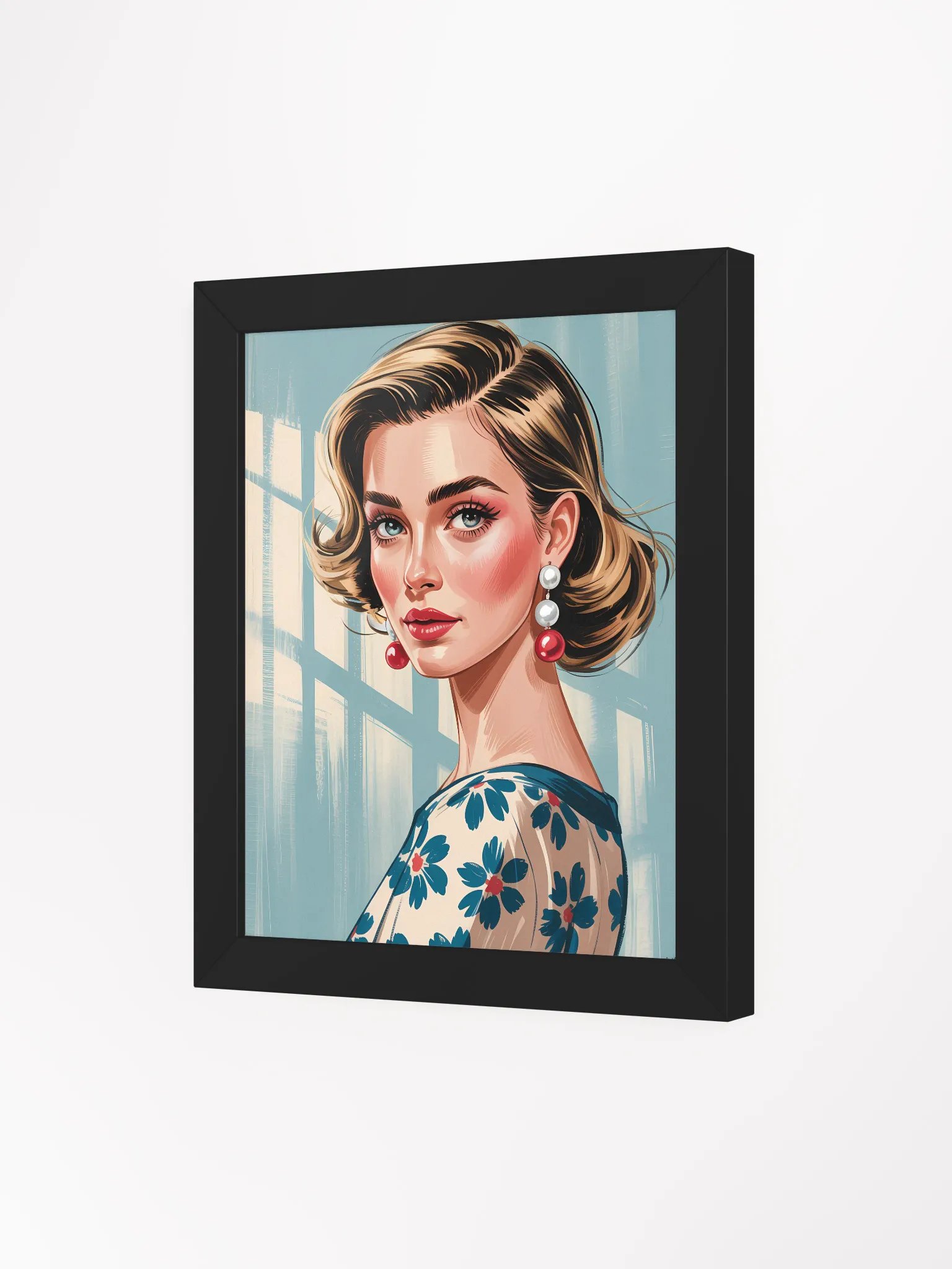 Retro Chic Floral Framed Poster product image (4)