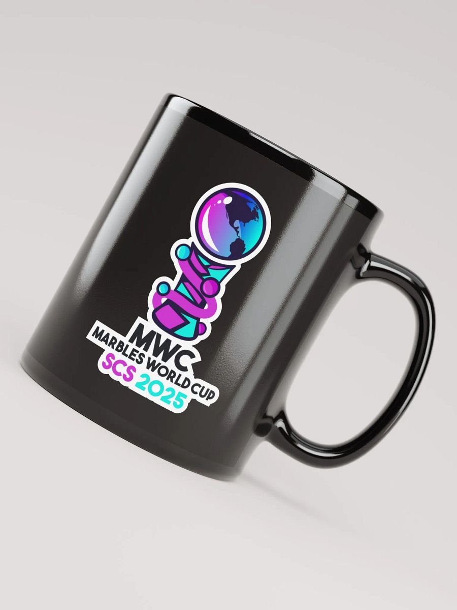MARBLE WORLD CUP GLOSSY BLACK MUG product image (5)