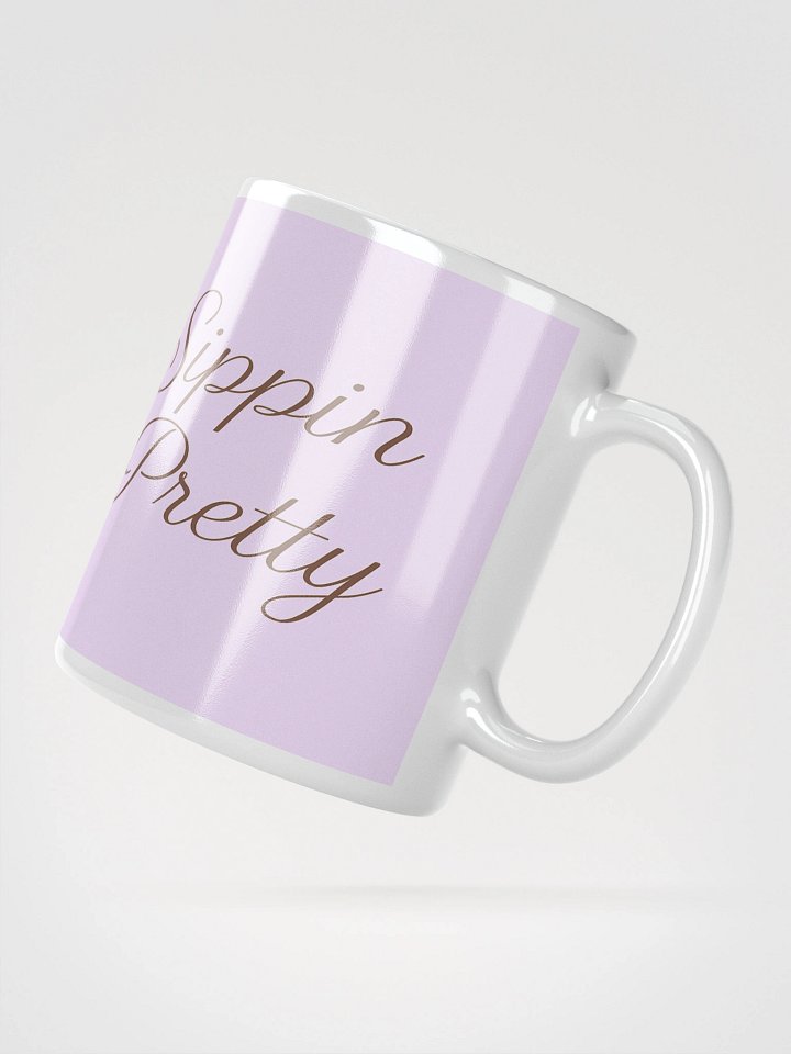 Sippin Pretty Purple White Glossy Mug product image (6)