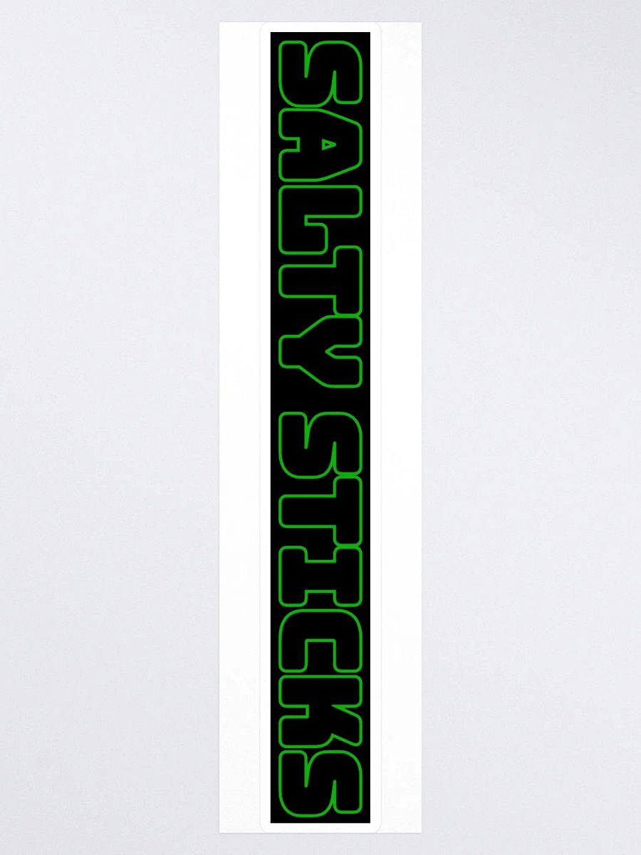Salty Sticks Sticker (Green on Black) product image (3)
