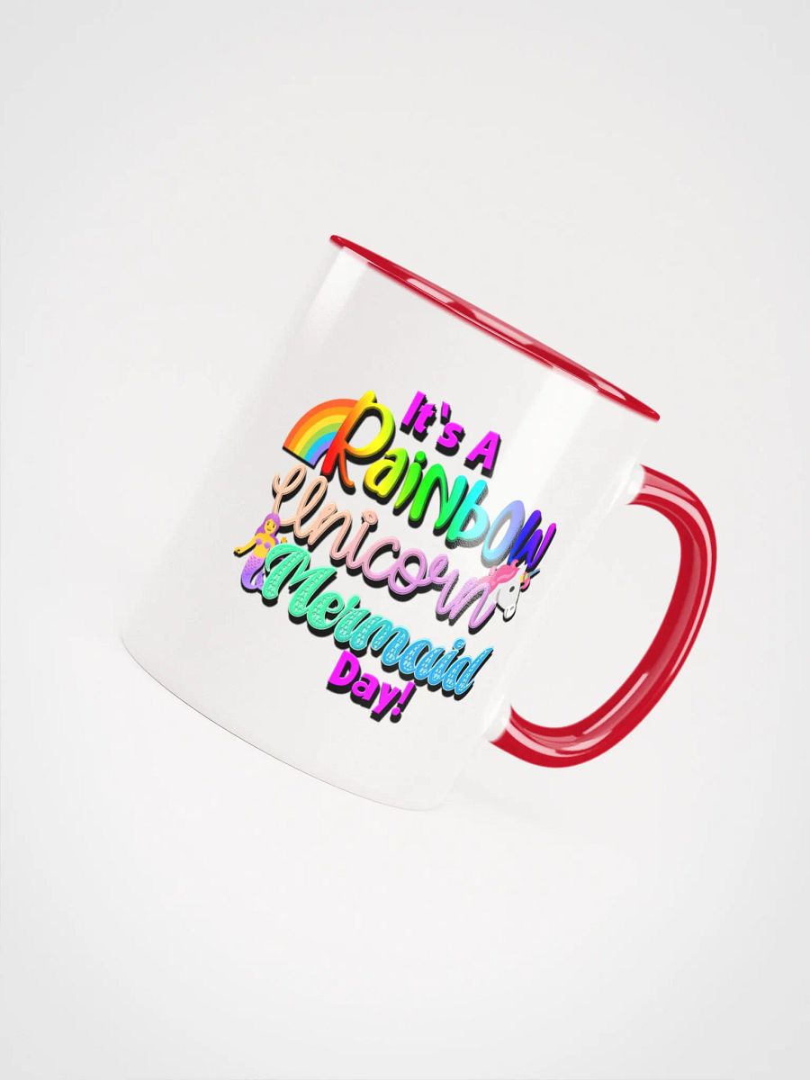 Rainbow Unicorn Mermaid Mug with Colour Inside product image (24)
