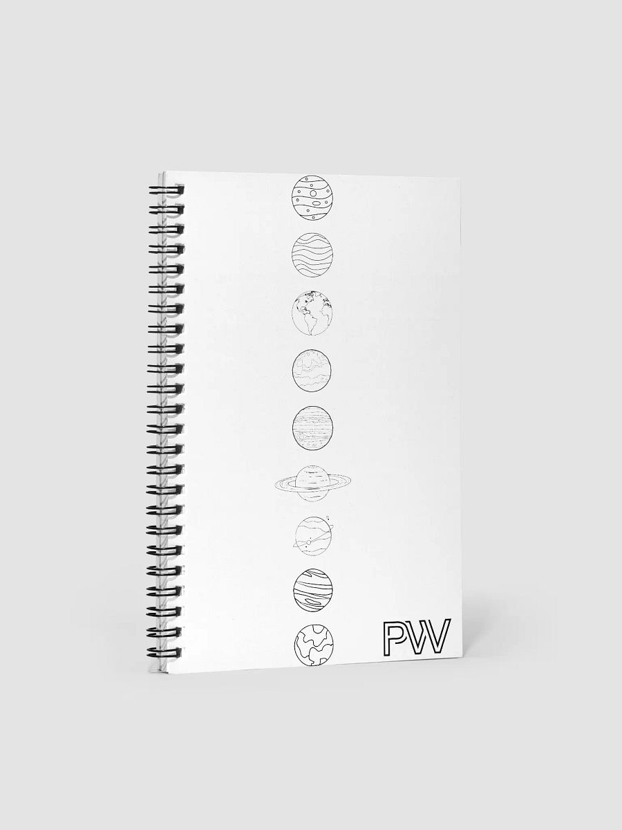 PW and vertical planets spiral notebook product image (1)