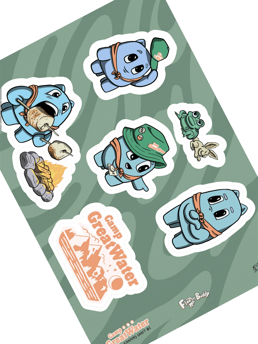 Camp GreatWater Sticker Sheet 1 - Campers product image (1)
