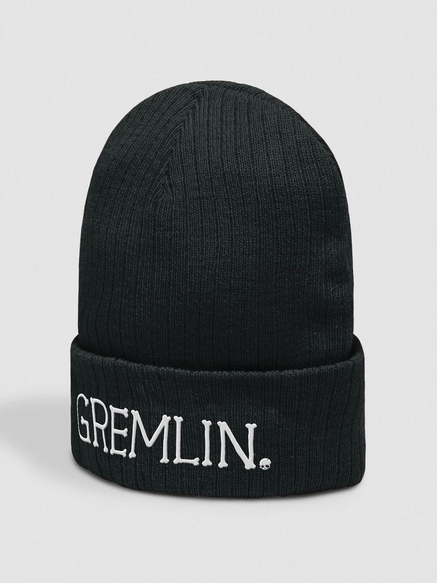 Gremlin Beanie - White Text product image (2)