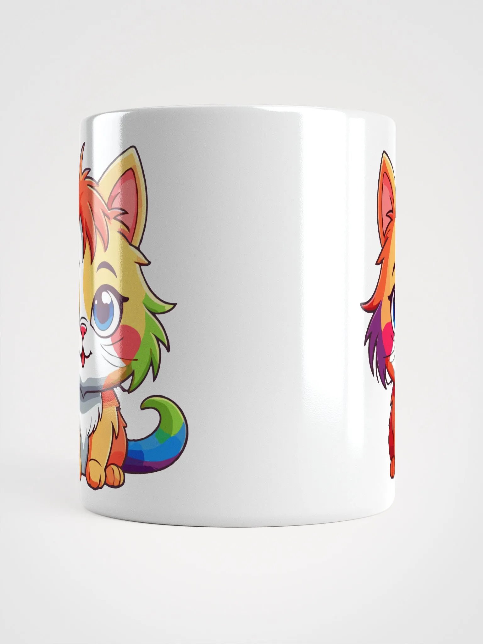 Cute Rainbow Color Cat 1 , Mug product image (9)